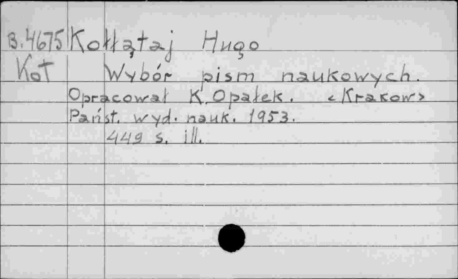 ﻿Г 1 6.^7? Kat	Ke.			 \^оог bism плец ко Vv'ycA .
	Орг;	ke-öw-a} 1\ Opà.le.lt .	4. JtraiKövO
	Рл n	it \^y^‘ ианК. iQ5"3.
		s. i//.
		
		
		
			•	